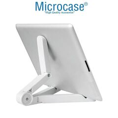 Microcase Samsung Galaxy Tab S10 Lite Tablet için Bluetooth Klavye + Mouse + Tablet Standı - AL4514 Beyaz