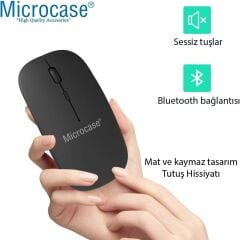 Microcase Samsung Galaxy Tab S10 Lite Tablet için Bluetooth Klavye + Mouse + Tablet Standı - AL4514 Beyaz