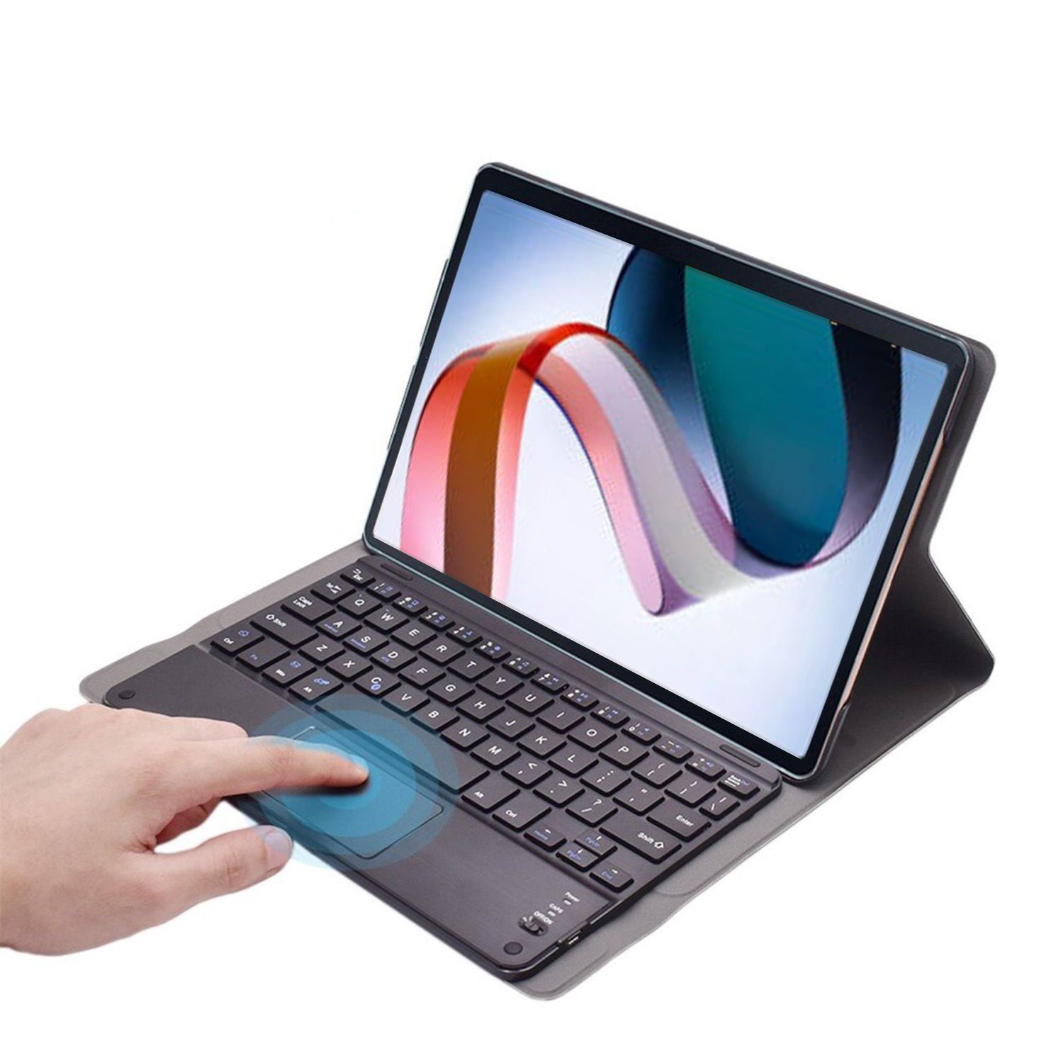 Microcase Samsung Tab A8 X207 X200 10.5 inch Bluetooth Touchpad Klavyeli Kılıf-BKK5