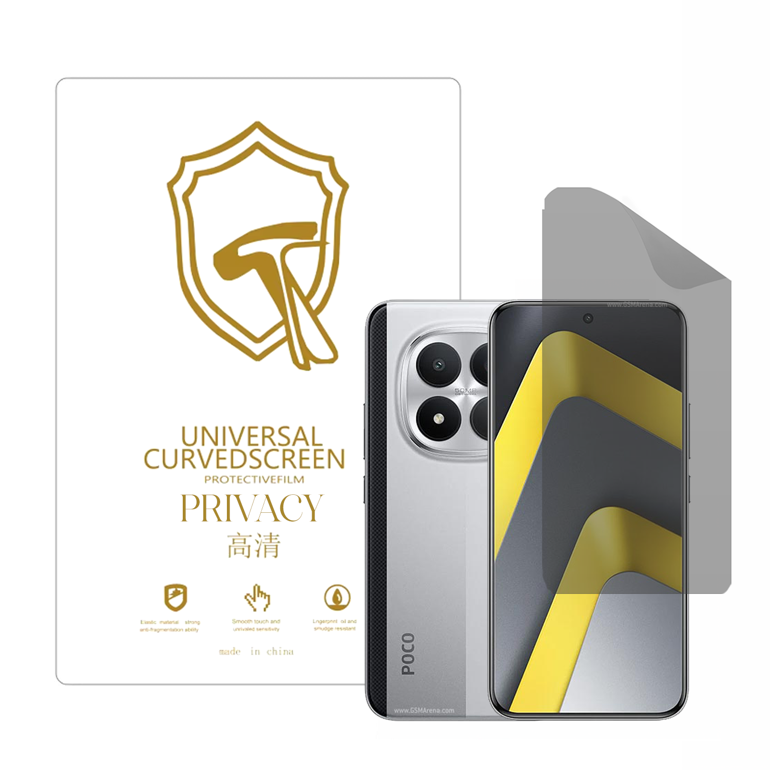 Microcase Xiaomi POCO M8 Pro ile Uyumlu Privacy Gizlilik Filtreli Hayalet Nano Ekran Koruyucu-EKM110