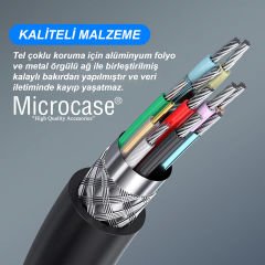 Microcase USB A to USB A iki ucu Erkek Çift Taraflu USB 3.0 Kablo 50 cm AL4777