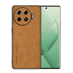 Microcase Tecno Spark 20 Pro Plus için Luxury Leather Series Deri Desenli Plastik Koruma Kılıf - AL8125