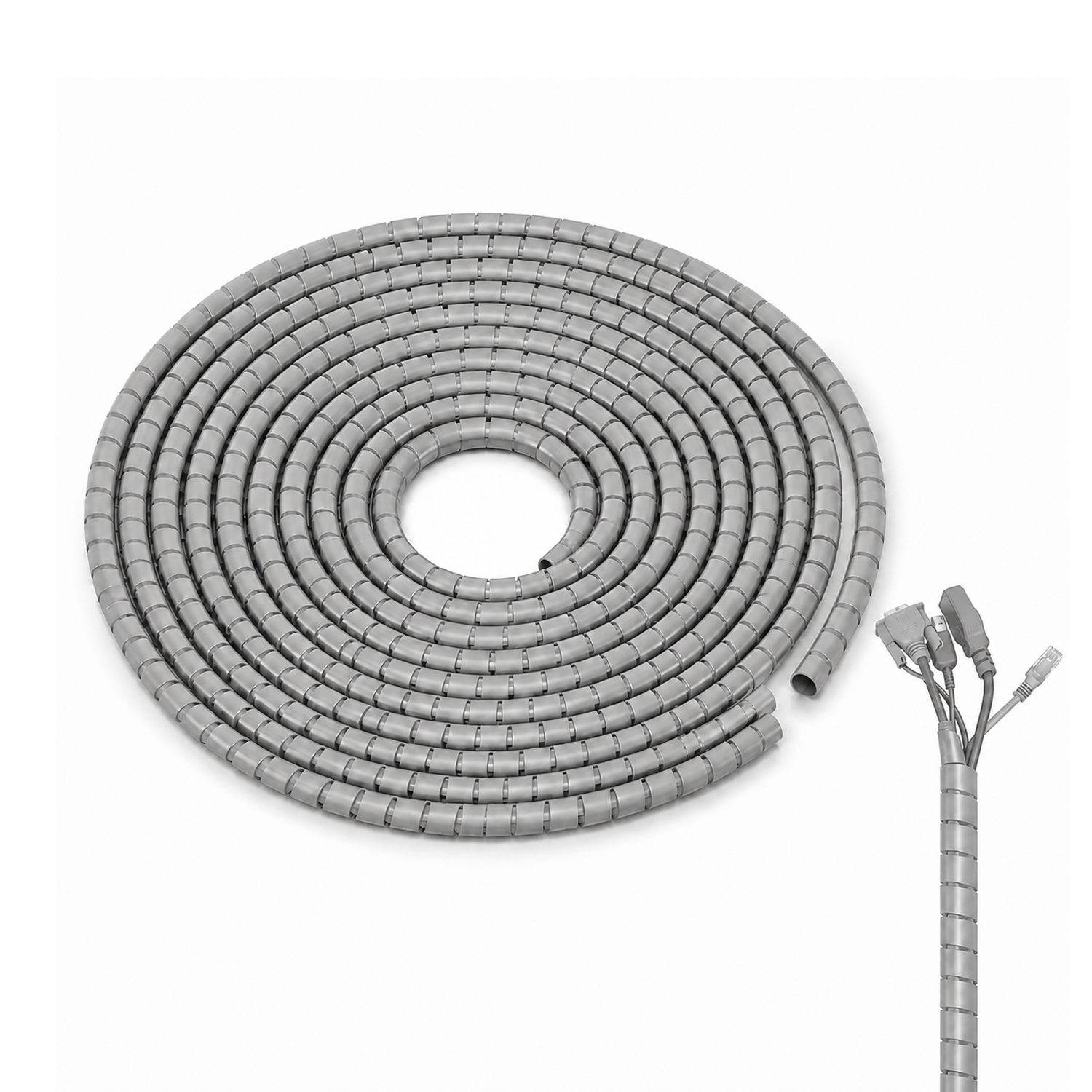 Microcase Spiral Kablo Kanalı Kablo Düzenleyici Toplayıcı 20mm Genişlik 1.5 Metre Uzunluk AL5468