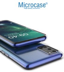 Microcase Oppo A52 0.2 mm İnce Soft Silikon Kılıf - Şeffaf + Tempered Glass Cam Koruma
