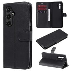 Microcase Samsung S25 Plus Darbeye Dayanıklı Cüzdanlı ve Standlı Kapaklı Deri Kılıf Siyah AL4232