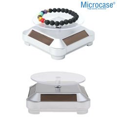 Microcase 360 Derece Dönen Güneş Enerjili Vitrin Saat Takı Standı - AL5031