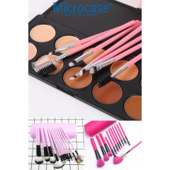 Microcase Kutulu 12'li Yumuşak Makyaj Fırça Seti - AL5155
