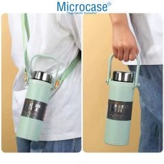 Microcase 800ML Omuz Askılı El Tutacaklı Süzgeçli Termos Mug - AL5025