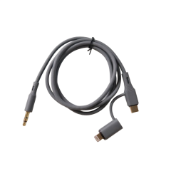 Microcase 2'si 1 Arada Type-C ve Lightning to 3.5mm Aux Ses Kablosu - IOS Android Uyumlu Oto Ses Aktarım Adaptörü-AL5815