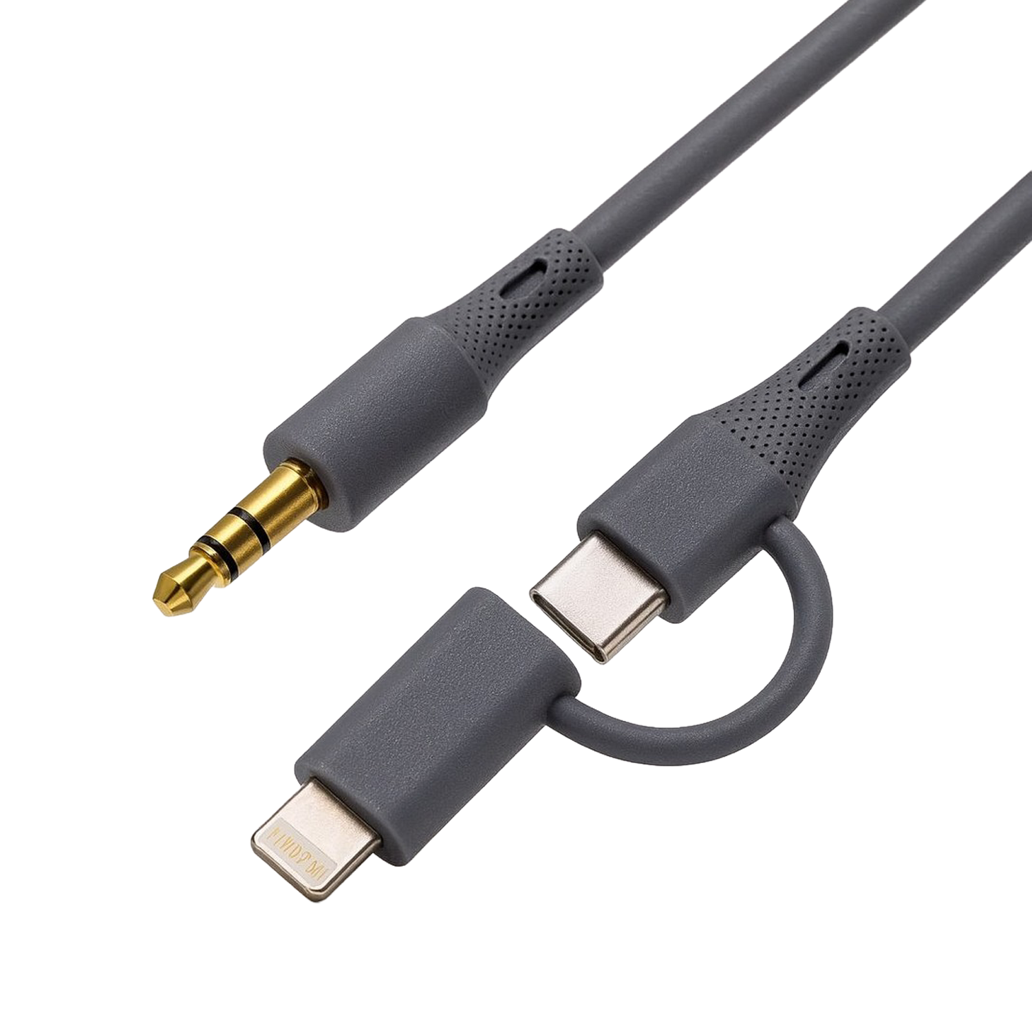 Microcase 2'si 1 Arada Type-C ve Lightning to 3.5mm Aux Ses Kablosu - IOS Android Uyumlu Oto Ses Aktarım Adaptörü-AL5815