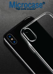 Microcase iPhone X İnce Soft Silikon Kılıf + 3D Curved Cam Siyah