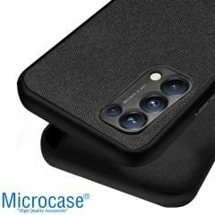 Microcase Oppo Reno 5 (5G) Fabrik Serisi Kumaş ve Deri Desen Kılıf (SEÇENEKLİ)
