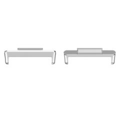 Microcase Oppo Watch Free 18 mm Çevirici Metal Kordon Kayış Adaptörü Set - AL3145
