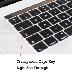 Macbook Air 13 M1 Chip A2337 Silikon Klavye Koruması US Şeffaf