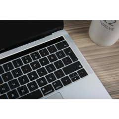 Macbook Air 13 M1 Chip A2337 Silikon Klavye Koruması US Şeffaf