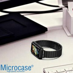 Microcase Oppo Watch Free 18 mm Çevirici Metal Kordon Kayış Adaptörü Set - AL3145 Gümüş