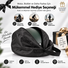 Microcase Kask Taşıma Çantası Fermuarlı Geniş İç Hacimli Motosiklet Bisiklet Scooter Kask Çantası 44 x 28 x 24 CM AL5692