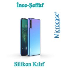 Microcase Huawei P Smart S - Y8P 0.2 mm İnce Soft Silikon Kılıf - Şeffaf + Tempered Glass Cam Koruma