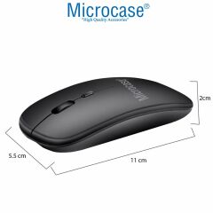 Microcase Samsung Tab A8 X207 X200 10.5 inch Tablet Bluetooth Touchpad Klavye + Bluetooth Mouse + Standlı Kılıf - BKK7