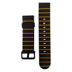 Microcase Haylou Rs3 LS04 22 mm Akıllı Saatler için Çizgi Desenli Silikon Kordon Kayış-KY69