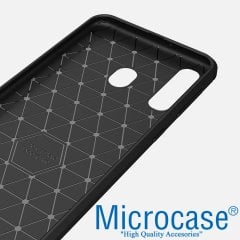 Samsung Galaxy M30 Brushed Carbon Kılıf + CAM