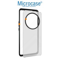 Microcas  Honor X9B 5G / Honor Magic 6 LITE /X50   Luna Serisi Köşe Korumalı Sert Rubber Kılıf - AL3422 Siyah