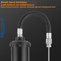 Microcase Çok Amaçlı Manuel 4 Başlıklı Top Tekerlek Şişme Yatak El Pompası AL4522
