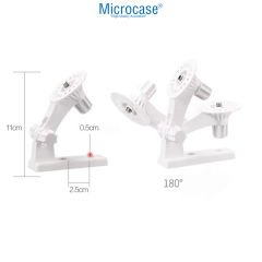 Microcase 3M Yapışkan veya Vida Monteli 1/4 Vida Girişli 180 Derece Döner Başlıklı Web kamera Bebek Kamerası Tutucu Stand - AL5014