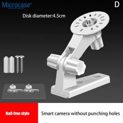 Microcase 3M Yapışkan veya Vida Monteli 1/4 Vida Girişli 180 Derece Döner Başlıklı Web kamera Bebek Kamerası Tutucu Stand - AL5014