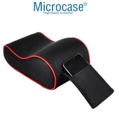 Microcase Oto Kolçak Telefon Tutuculu Kol Dayama Minderi Siyah - AL2987
