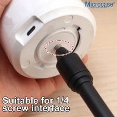 Microcase Kıskaç Tutacaklı 1/4 Vida Girişli Esnek Web Kamera Bebek Kamerası Tutucu - AL5013
