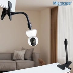 Microcase Kıskaç Tutacaklı 1/4 Vida Girişli Esnek Web Kamera Bebek Kamerası Tutucu - AL5013