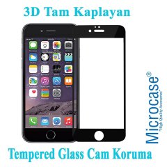 Microcase iPhone 6 Plus İnce Silikon Kılıf + 3D Curved Cam Siyah