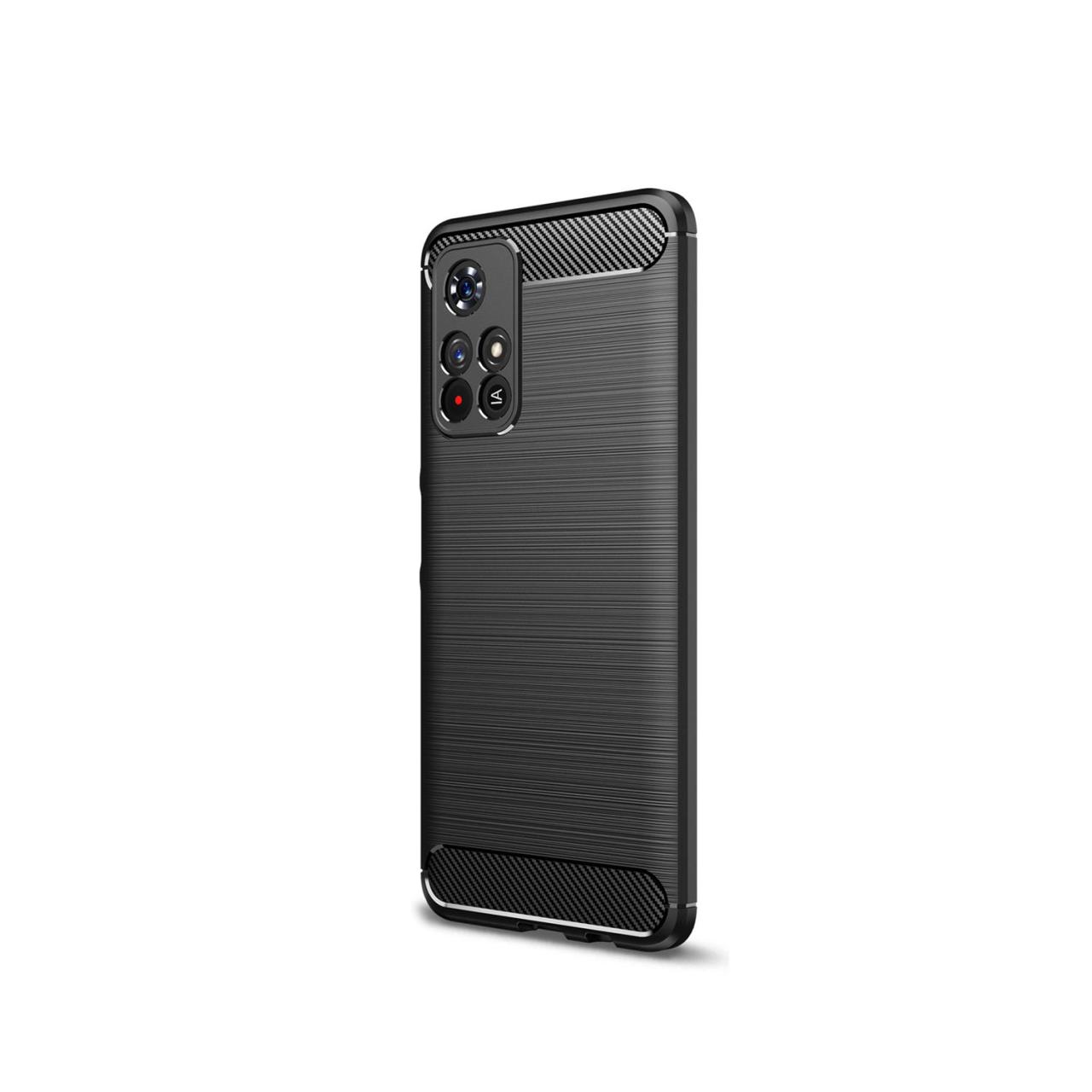 Microcase Xiaomi Redmi Note 11T Brushed Silikon Kılıf - Siyah