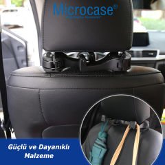 Microcase 2in1 Araç Koltuk Arkası  Telefon Tutucu Yük Poşet Eşya Çanta Taşıma Askısı-AL4536