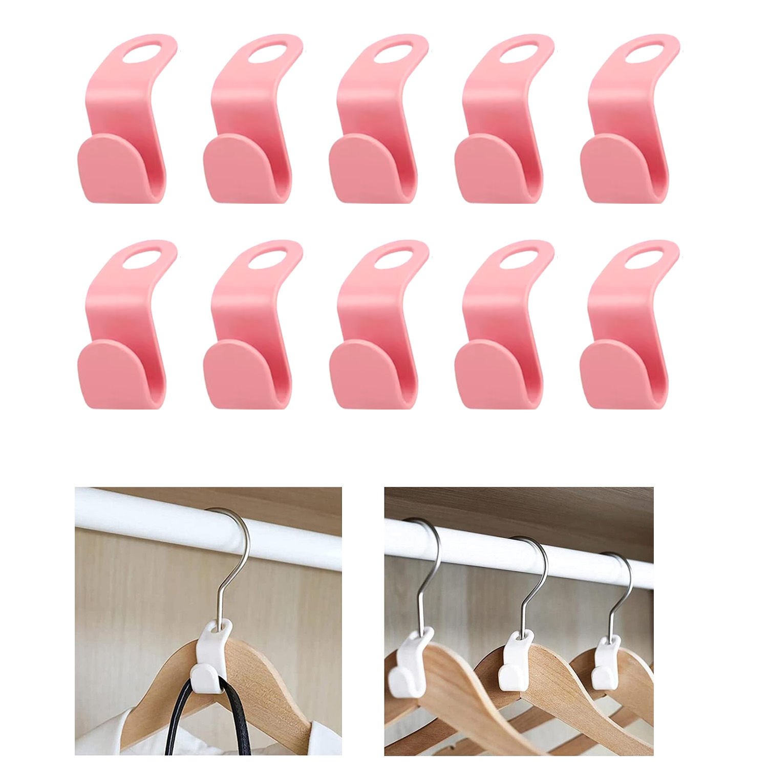 Microcase 10'lu Çok Amaçlı Askı Çoklayıcı Kanca Dolap Askılığı Seti - AL4803