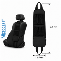 Microcase Araç Koltuk Yanı Organizer Fermuarlı ve File Cepli Düzenleyici 42 × 12,5 CM 1 AD AL5717