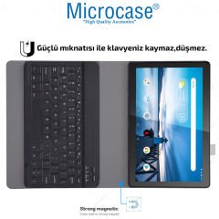 Microcase Lenovo Tab M10 10.1 Tablet TB-X605F TB-X505F Bluetooth Klavyeli Standlı Kılıf - BKK1