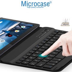 Microcase Lenovo Tab M10 10.1 Tablet TB-X605F TB-X505F Bluetooth Klavyeli Standlı Kılıf - BKK1