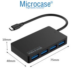 Microcase Type-C to USB 3.0 4 Port 5 GBPS Çoklayıcı Hub - AL2993