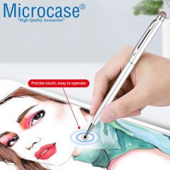 Microcase Universal Telefon Tablet iPad 2in1 Disk Uçlu Stylus Pen Dokunmatik Kalem - AL3467