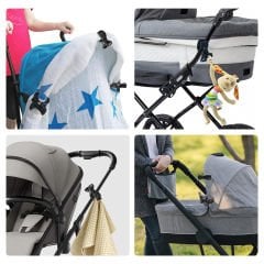 Microcase Bebek Arabası Battaniye Havlu Puset Tutucu Çok Amaçlı  Kıskaçlı Mandal -AL4537 2 Adet