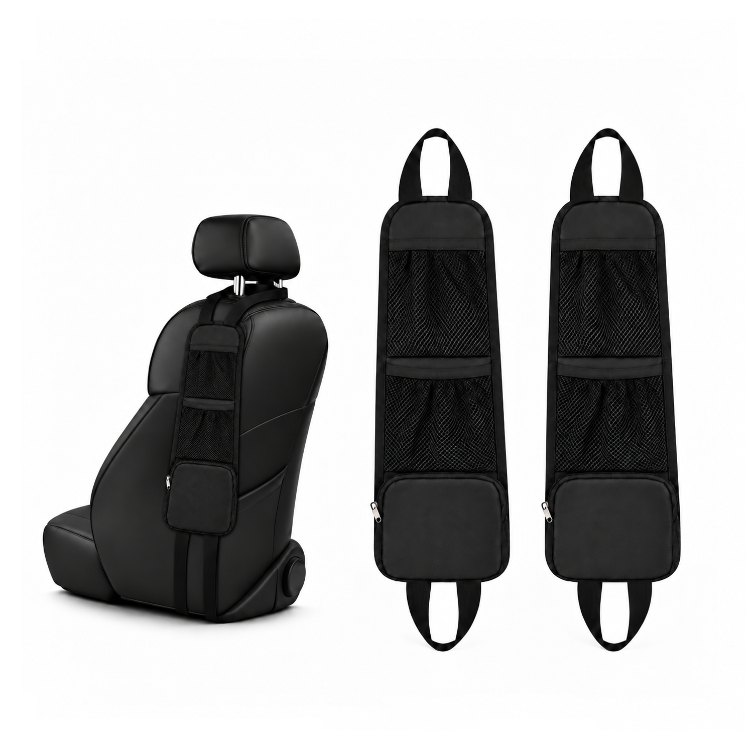 Microcase Araç Koltuk Yanı Organizer Fermuarlı ve File Cepli Düzenleyici 42 × 12,5 CM 2 AD AL5717