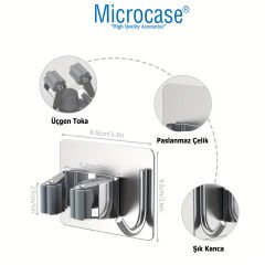 Microcase 2in1  Yapışkanlı Duvara Monte Mop ve Havlu Eşya Tutucu Askılık-AL4800