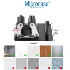 Microcase 2in1  Yapışkanlı Duvara Monte Mop ve Havlu Eşya Tutucu Askılık-AL4800