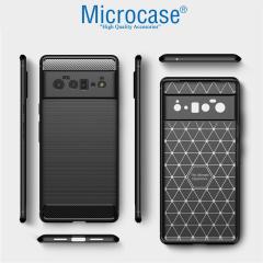 Microcase Google Pixel 6 Pro Brushed Silikon Kılıf - Siyah