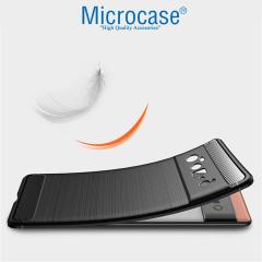 Microcase Google Pixel 6 Pro Brushed Silikon Kılıf - Siyah