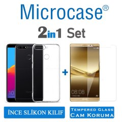 Microcase Huawei Y7 2018 London 0.2 mm Soft Silikon Kılıf+CAM