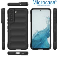 Microcase Samsung Galaxy S22 Plus Miami Serisi Darbeye Dayanıklı Silikon Kılıf - Siyah