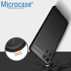 Microcase Samsung Galaxy A22 Brushed Silikon Kılıf - Siyah